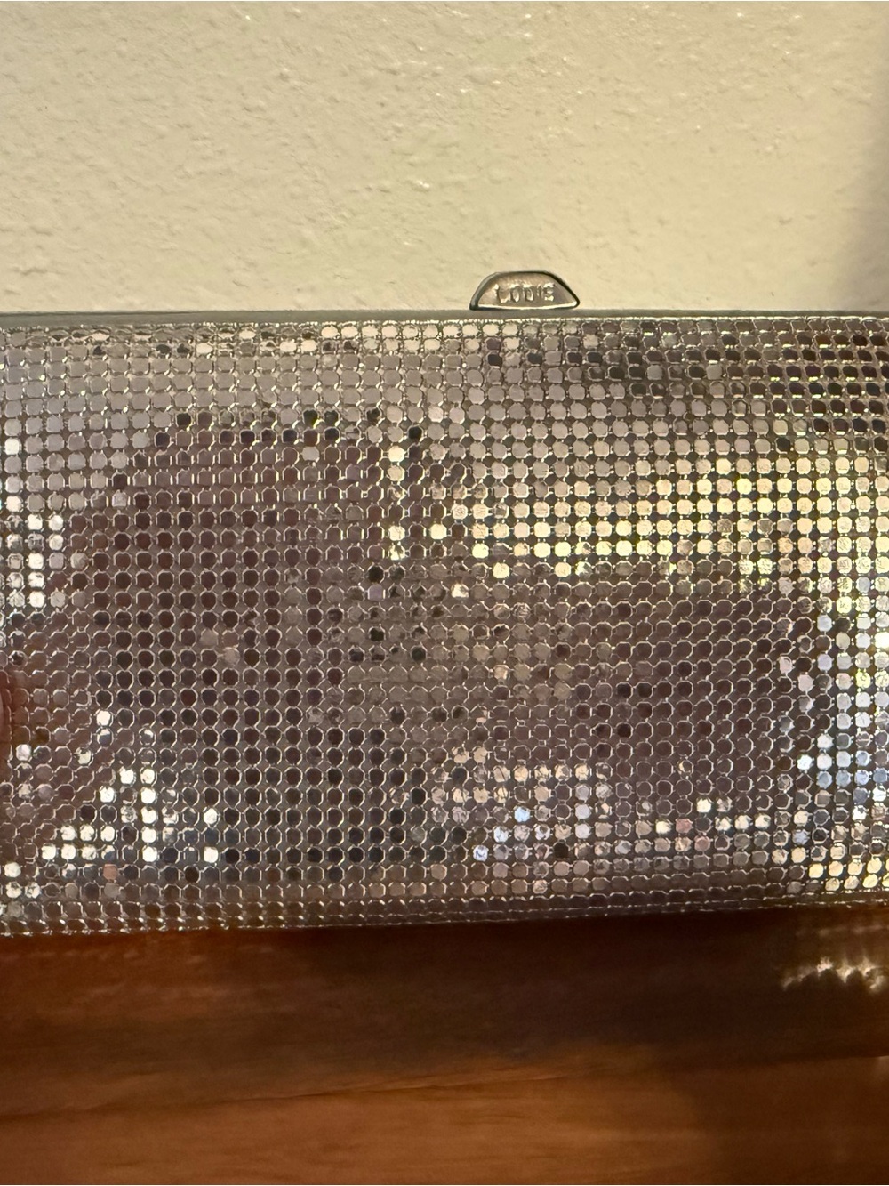 Lodis Silver Sequin Evening Clutch